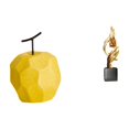 thumbnail image 1 of Escultura De Fruta De Porcelana, Estatua De Arte Abstracto, Adorno De Mesa Coleccionable, Decoración Geométrica, Figura De Resina, Recuerdo Para Festivales, Oficinas, Casas, Mesas De Centro., 1 of 8