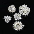 thumbnail image 4 of 5 Piezas de Botones de Flores de Perlas Botón de de Imitación Diy Aleación Diamante Cryustal Bow Soledad Botones de perlas de flores, 4 of 10
