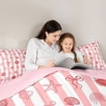 thumbnail image 4 of Erosebridal Girls Pink Ribbon Bow Twin Bedding Sets 7-Piece,Ocean Seashell Starfish Bedding Comforter Set for Teens Women,Pink Reversible,Microfiber Bedroom Decor, 4 of 6