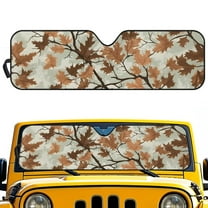 Uorisanigo Windshield Sun Shade for 2007-2018 Jeep Wrangler JK JKU & 1997-2006 Jeep Wrangler TJ LJ, Dead Branch Design Car Windshield Sunshade Front Window Sun Visor