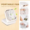 thumbnail image 2 of Ventilador portátil de mano, banco de energía recargable, 3 velocidades (blanco), 2 of 4
