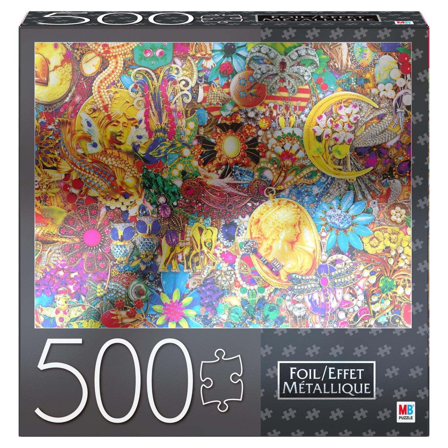 500-Piece Jigsaw Puzzle with Foil Accents, Jewelry Jumble