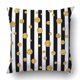 thumbnail image 1 of Funda de almohada ABPHQTO Lunares dorados en líneas Confeti de lámina dorada Rayas blancas y negras 45x45 cm, 1 of 2