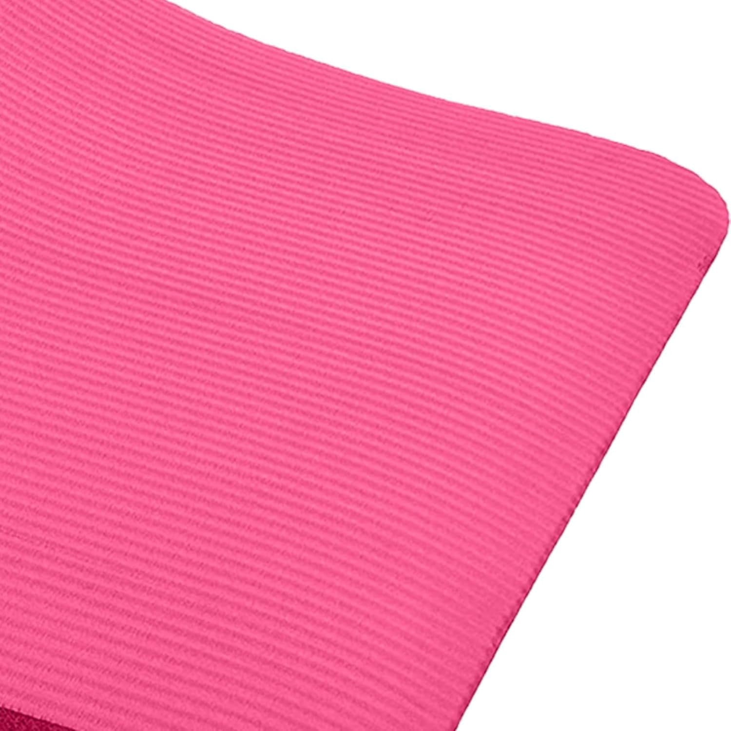 JessieMal Yoga Mat, 1-Inch Extra Thick High Density Exercise Mat, Anti-Tear Exercise Yoga Mat with Carrying Strap, Suitable for Various Yoga Exercises, Multiple Colors