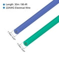 thumbnail image 2 of 22 Calibre Silicona Cable 22AWG Eléctrico Cable Trenzado Cable Flexible Estañado Cobre Cable Alta Temperatura Conexión Cable Carrete Azul y Verde 30 m/98,4 Pies 2uds, 2 of 7