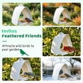 thumbnail image 7 of Camnix Platform Bird Feeder for Outdoors Hanging with Weatherproof Dome, Squirrel-Resistant Metal Tray, 2 Lbs Seed Capacity, 180° Multi-Bird Feeding, White, 7 of 7