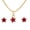 Pink, variant on Efulgenz Gold Plated Red Star Cubic Zirconia Mangalsutra Pendant Necklace and Earrings Jewelry Set for Women
