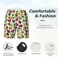 thumbnail image 3 of Haiem Colorful Fruits Mens Swim Trunks with Compression Liner 2 in 1 Swimming Shorts Stretch Swimwear Quick Dry,Board Shorts-X-Large, 3 of 9