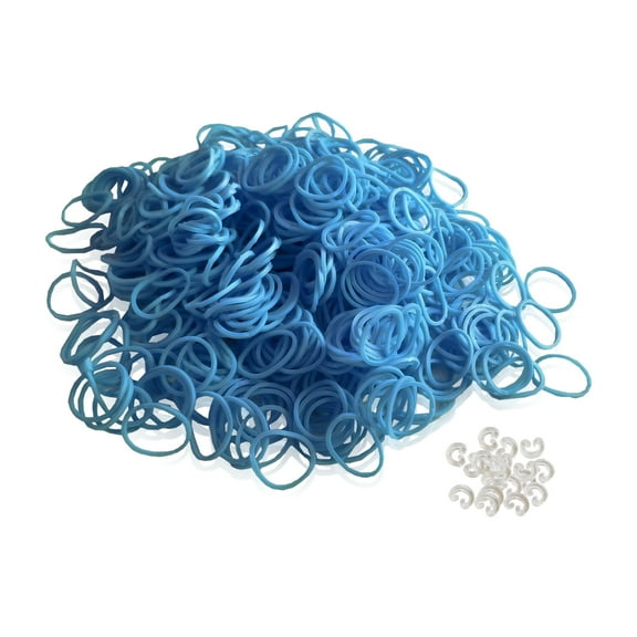 600 Refillable BLUE Rubber Loom Band for Bracelet Necklace DIY