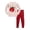 czb# Red484, variant on CUZIBR Girls Outfits Crewneck Pajamas Cartoon Animals Print Long Sleeve Sleepwear For Kids Toddler 2 Piece Pjs Clothes Sets,Pink,3-4 Years