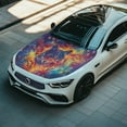 thumbnail image 3 of Uorisanigo Car Hood Cover Stretch Polyester Galaxy Wolf Car Bonnet Banner Removable All Weather Universal Cars Hood Protective Accessories for SUV Sedan Truck Pickup, 3 of 7