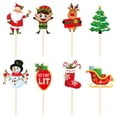 thumbnail image 4 of Bandera decorativa navideña para fiestas infantiles, decoración para tartas, complemento, 4 of 6