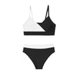 thumbnail image 6 of Cethrio Girls Bikini Swimsuits, High-waisted Two Piece Casual Summer Swimsuit Tops and Swimsuit Bottoms Black Size 11-13 T, 6 of 7