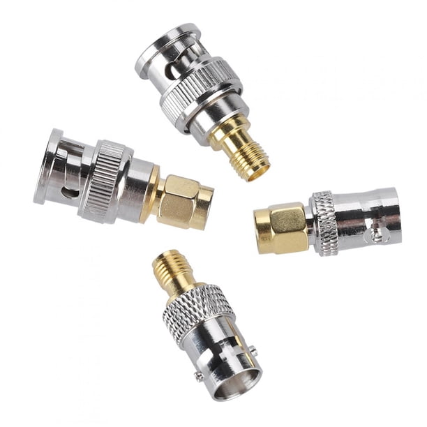 Adaptador Macho BNC, Conector De Antena Coaxial 4PCS BNC Macho Hembra A Conector Coaxial SMA Macho Hembra