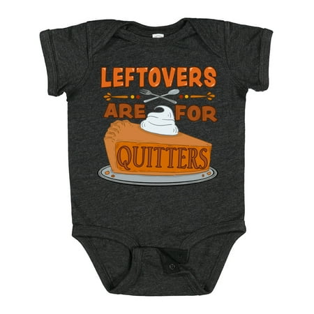 

Inktastic Leftovers Are for Quitters with Pumpkin Pie Gift Baby Boy or Baby Girl Bodysuit