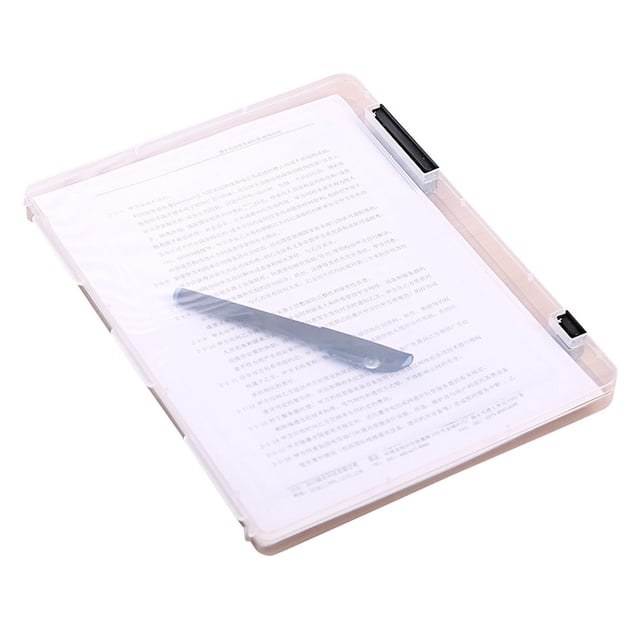 EGNMCR File Folder, File Organizer A4 Transparent Storage Box Clear Plastic Document Paper Filling Case File the folder
