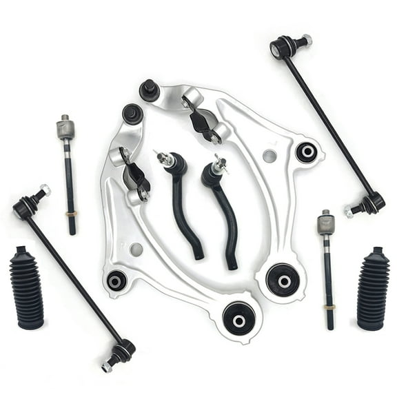 Frenzybro 10PCs Front Lower Control Arm Tie Rod Sway Bar Link Compatible With 2009 2010 2011 -2014 Nissan Murano Suspension Kit