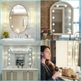 thumbnail image 3 of Rirool Hollywood Vanity Mirror Lights - 10 Dimmable LED Bulbs, 3 Colors (White/Natural/Warm), 5 Brightness Levels, USB Powered, Stick-On with 3M Tape for Makeup, 3 of 9