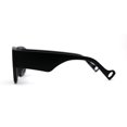 thumbnail image 4 of Womens Mod Thick Plastic Geometric Cat Eye Sunglasses Matte Black, 4 of 4