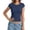 5Navy34, variant on WERYOUNG Women's T Shirts Casual Crew Neck Short Sleeve Tee Everyday Wear Solid Color T-Shirts Trendy Top L