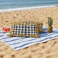 thumbnail image 4 of Summer Sunflowers Outdoor Pillow Covers Pack of 2 Farmhouses Retro Black White Plaid Waterproof Throw Pillow Covers Decorative Cushion Cases for Patio Garden Tent Balcony Couch 20x12 inch, 4 of 9