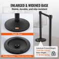 thumbnail image 3 of VEVOR Crowd Control Stanchions, 6-Pack Crowd Control Barriers with 3PCS 6.5FT Black Retractable Belts, Plastic Stanchion Queue Post, Belt Barriers Line Divider Stanchion Set, 3 of 9