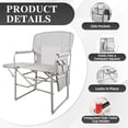 thumbnail image 3 of LIFERECORD Camping Chairs, Portable Outdoor Director’s Folding Chair with Side Table & Pocket  for Beach, Camping Sports 225LBS Capacity, Water Resistant, 3 of 10