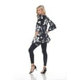 thumbnail image 4 of White Mark Fashion Long Sleeve Scoop Neck Flower Print Tunic T-Shirt (Women's Small), 4 of 5