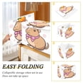 thumbnail image 4 of Large Lidded Bin Foldable Storage Baskets Boxes Cubes Lids with 2 Handles for Home Bedroom Office Capybara with A Bow 16.5"x12.6"x11.8", 4 of 7