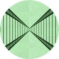 thumbnail image 1 of Ahgly Company Machine Washable Indoor Round Transitional Mint Green Area Rugs, 3' Round, 1 of 7