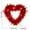 Red, variant on Big Clearance! Pre-Lit Valentine Heart Shaped Wreaths Red Tinsel Heart Shaped Wreaths with Foil and LED Light Hearts Love Hanging for Valentine's Day Wedding Front Door Wall Window Decor