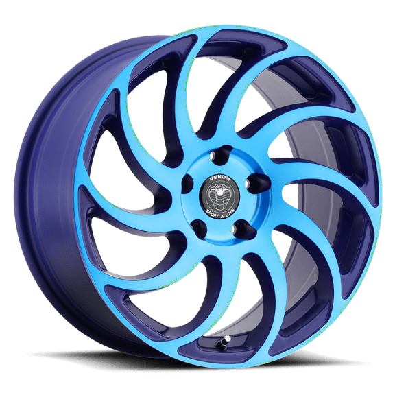 Venom Alloy Rims VENOM32 17X8 5X114.3  31 73.1 Neon Blue