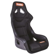 RaceQuip 96886689RQP Seat Non-Reclining FIA 17in Harness Openings Fiberglass Black Fabric
