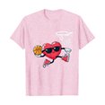 thumbnail image 1 of Lydiaunistar T-Shirt à Manches Courtes Imprimé pour Femmes Grande Taille Printemps Col Rond, Design Humoristique Vintage, Léger Extensible Décontracté Quotidien Fête Rose, 1 of 3