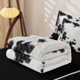 thumbnail image 5 of Erosebridal Cowhide Hide Zipper Twin Comforter Sets with Fitted Sheet and 2 Pillowcases,Rustic Farm Animal Zipper Bedding Set For Boys,Black Reversible,4 Pieces, 5 of 7