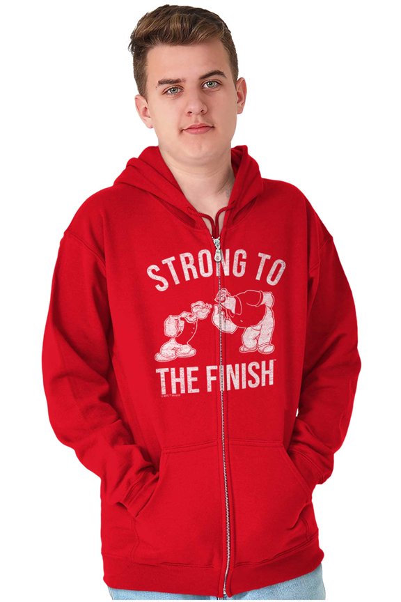 Strong To The Finish Popeye Bluto Zip Hoodie Sweatshirt Men Brisco Brands M