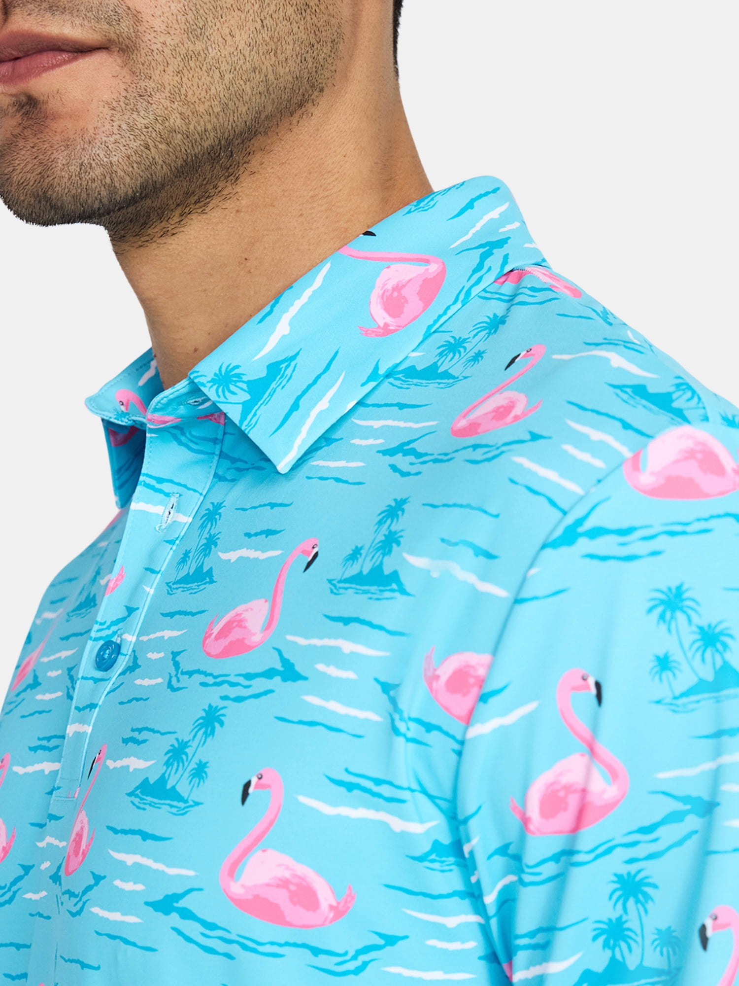 Birdie Bound Men's Novelty Print Golf Polo Shirt, Sizes S-3XL