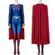 thumbnail image 3 of Womens Supergirl Cosplay Bodysuit Hero Jumpsuit with Cape Comic-Inspired Halloween Costume Set, 3 of 5