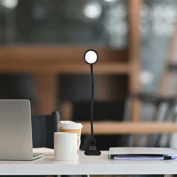 DECORNIJIA Portable Reading Lamp Gooseneck Table Lamp Metal 1Pcs Black