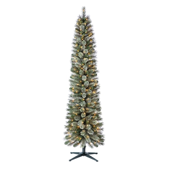 Home Heritage Stanley 7' Pine Artificial Christmas Tree, PreLit 350 Clear Lights
