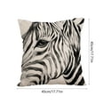 thumbnail image 3 of Print Pillow Covers 45x45cm, Black and White Zebra and Horse Pattern Decorative Throw Pillowcases Linen Cushion Covers for Sofa, Bed Home Decor (B), 3 of 6