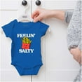 thumbnail image 5 of Funny Feelin Salty Fries Food Pun Romper Boys or Girls Infant Baby Brisco Brands 12M, 5 of 6