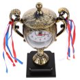 thumbnail image 5 of KAKOWELY Reloj despertador de escritorio, reloj despertador mecánico con trofeo de precisión, reloj con trofeo de regalo de graduación, 5 of 5