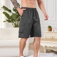 thumbnail image 5 of Bxsruta Men's Elastic Waist Drawstring Casual Shorts with Multiple Pockets for Outdoor Comfort and Daily Wear, 5 of 7