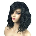 thumbnail image 2 of fastboy Femmes Perruques Bouclés Perruque Cosplay avec Rose Net Perruques Ombre Noir 38cm, 2 of 9