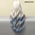 thumbnail image 5 of Mode Femmes Haute Température Résistant Soie Synthétique Franges Perruque de Cheveux Longs, 5 of 5