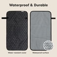 thumbnail image 4 of Cambiador de pañales portátil - Cambiador de bebé plegable impermeable - Cambiador de pañales de viaje - Cambiadores ligeros para bebé - Cambiador de bebé - Lavable a máquina (Geo negro), 4 of 5