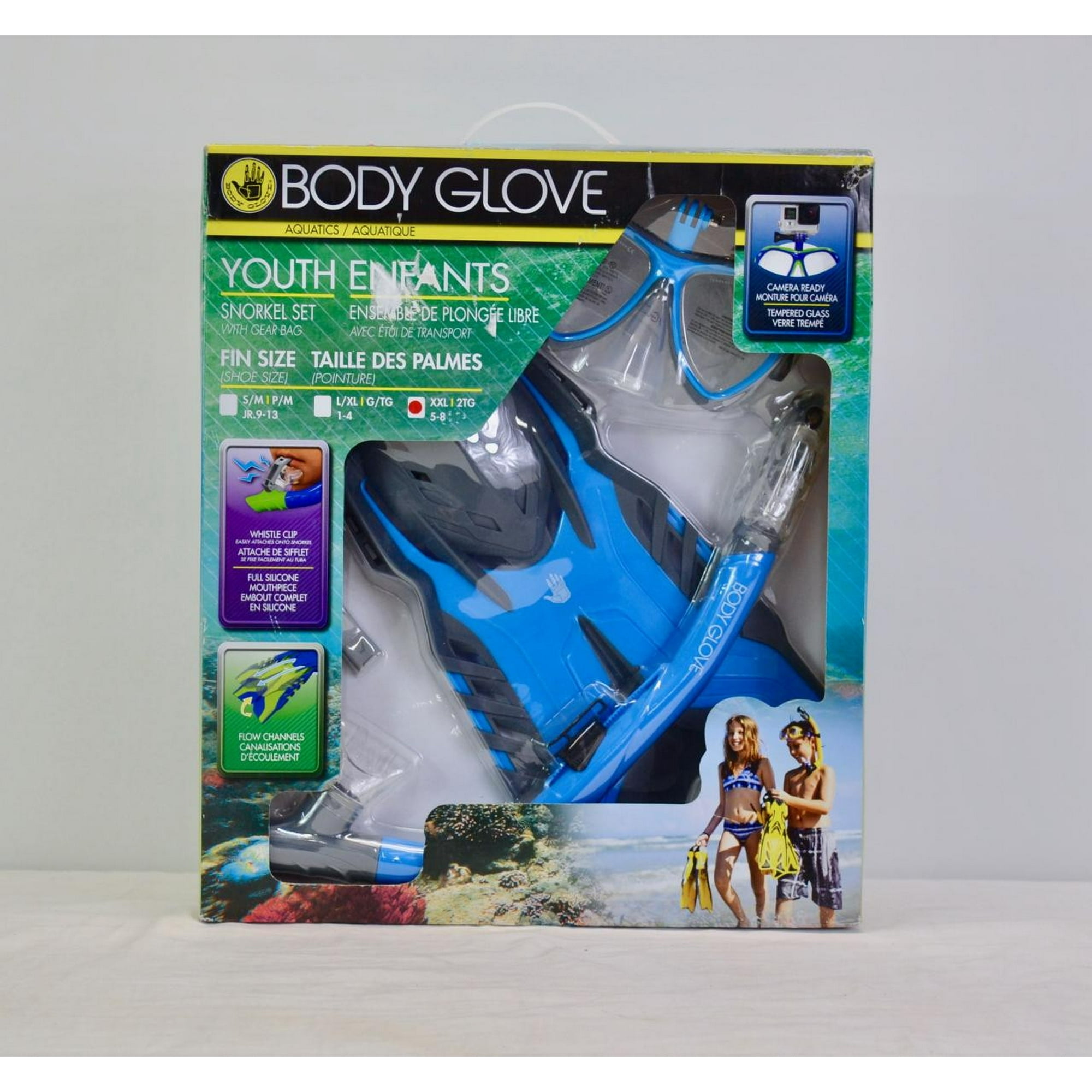 Body Glove Youth 6 Piece Mask Snorkel And Fins Set Images Gloves and