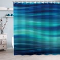 thumbnail image 5 of Blue Shower Curtain, Abstract Shower Curtains Set with 12 Hooks, Waterproof&nbsp;Ombre&nbsp;Shower Curtain, Decor Navy Blue Ombre Striped Bathroom Curtain, 72" Wx72 H, 5 of 6