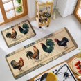 thumbnail image 3 of Set of 2 Rooster Kitchen Rugs Non Skid, Washable Chicken Rugs for Kitchen Floor,Farmhouse Decorative Rooster Kitchen Mats and Rugs for Seasonal, 3 of 6